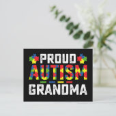 Proud Autism Grandma Awareness Autistic Family Briefkaart (Staand voorkant)