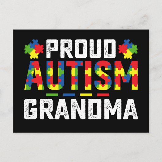 Proud Autism Grandma Awareness Autistic Family Briefkaart (Voorkant)
