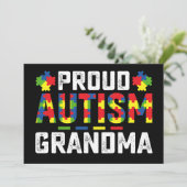 Proud Autism Grandma Awareness Autistic Family Kaart (Staand voorkant)