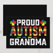 Proud Autism Grandma Awareness Autistic Family Kaart (Voorkant / Achterkant)