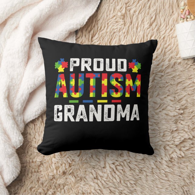 Proud Autism Grandma Awareness Autistic Family Kussen (Deken)