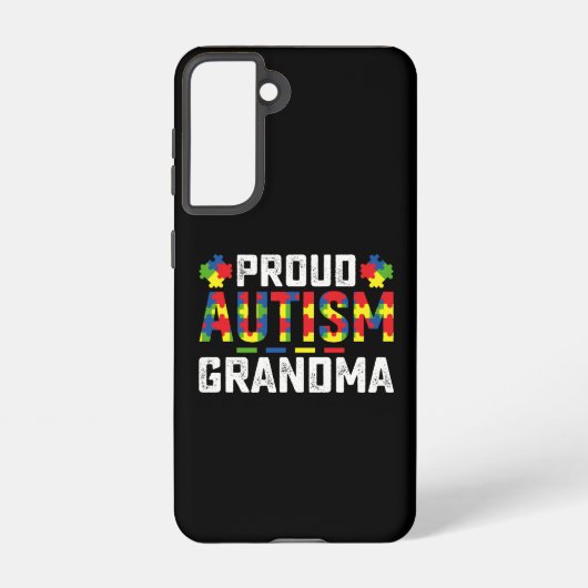 Proud Autism Grandma Awareness Autistic Family Samsung Galaxy Hoesje (Achterkant)