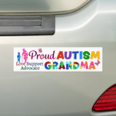 Proud Autism Grandma Bumpersticker (Op auto)