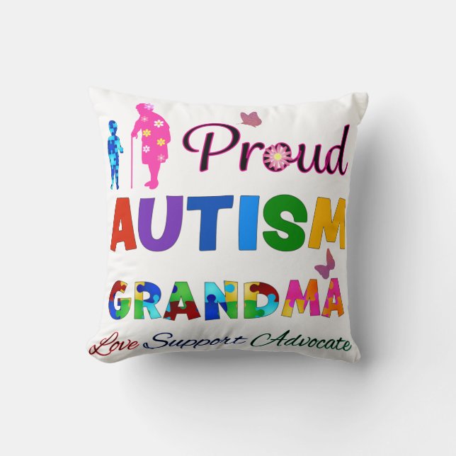 Proud Autism Grandma Kussen (Voorkant)