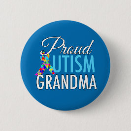 Proud Autism Grandma Ronde Button 5,7 Cm