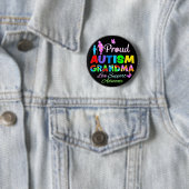Proud Autism Grandma Ronde Button 5,7 Cm (In situ)