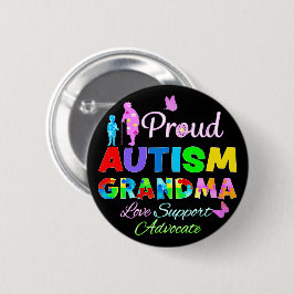 Proud Autism Grandma Ronde Button 5,7 Cm