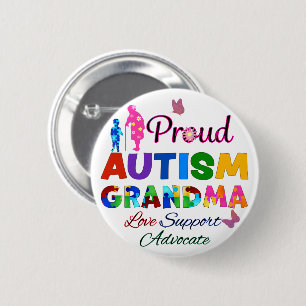 Proud Autism Grandma Ronde Button 5,7 Cm