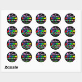 Proud Autism Grandma Ronde Sticker (Vel)