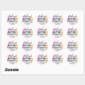 Proud Autism Grandma Ronde Sticker (Vel)
