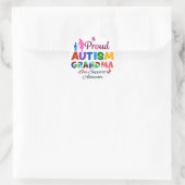 Proud Autism Grandma Ronde Sticker (Tas)