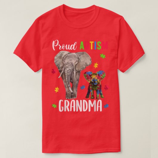 Proud Autism Grandma s, Funny Women's Autism Aware T-shirt (Design voorkant)