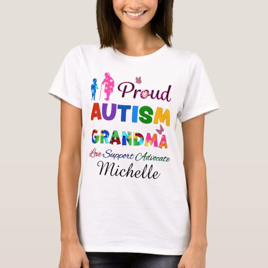 Proud Autism Grandma T-shirt (Voorkant)