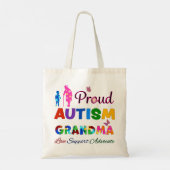 Proud Autism Grandma Tote Bag (Achterkant)