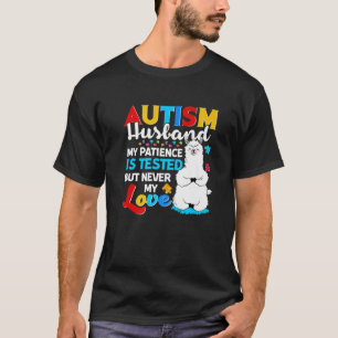 Proud Autism Husband Llama Puzzle Autism Awareness T-shirt
