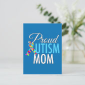 Proud Autism Mam Beauful Moederdag Card Briefkaart (Staand voorkant)