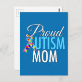 Proud Autism Mam Beauful Moederdag Card Briefkaart (Voorkant / Achterkant)