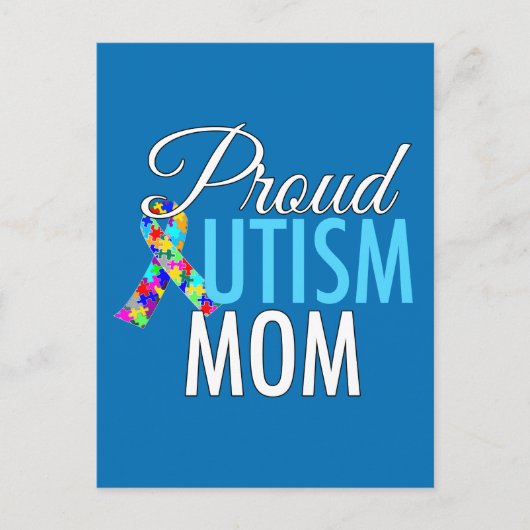 Proud Autism Mam Beauful Moederdag Card Briefkaart (Voorkant)