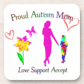 Proud Autism mama Bier Onderzetter (Voorkant)