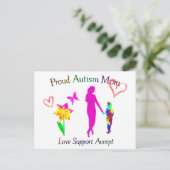 Proud Autism mama Briefkaart (Staand voorkant)