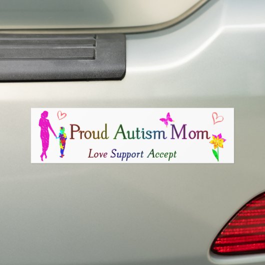 Proud Autism mama Bumpersticker (Op auto)