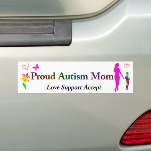Proud Autism mama Bumpersticker (Op auto)