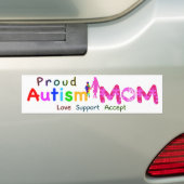 Proud Autism mama Bumpersticker (Op auto)