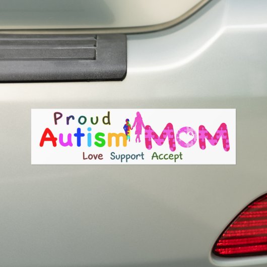Proud Autism mama Bumpersticker (Op auto)