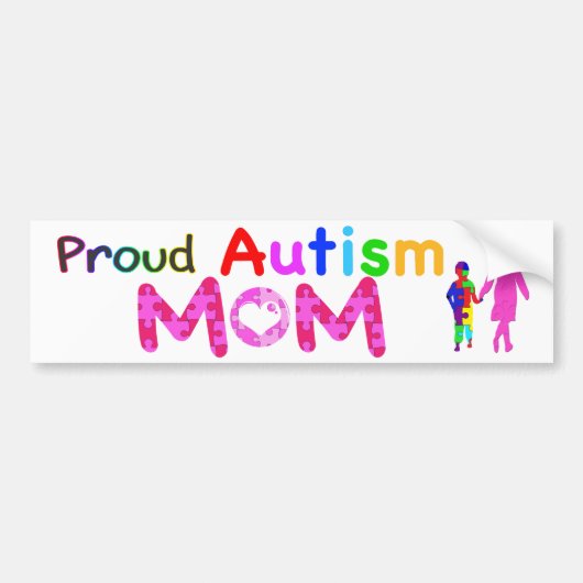 Proud Autism mama Bumpersticker (Voorkant)