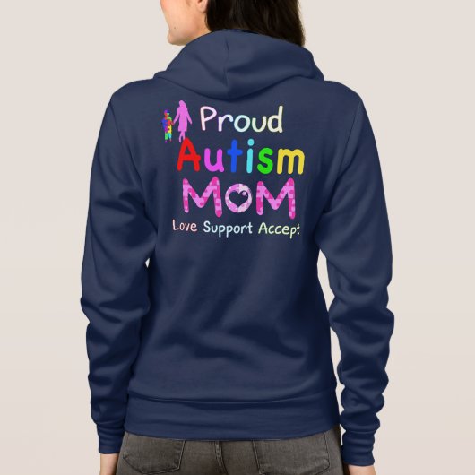 Proud Autism mama Hoodie (Achterkant)
