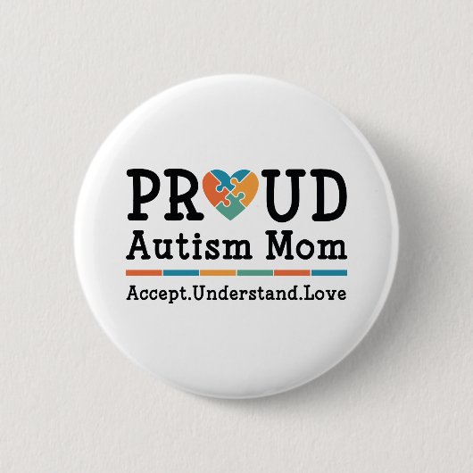 Proud Autism mama Ronde Button 5,7 Cm (Voorkant)