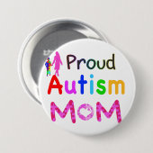 Proud Autism mama Ronde Button 7,6 Cm (Voorkant /achterkant)