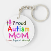 Proud Autism mama Sleutelhanger (Achterkant)