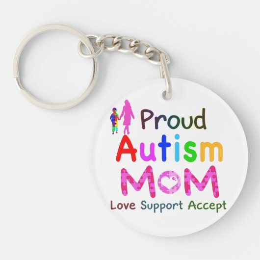 Proud Autism mama Sleutelhanger (Voorkant)
