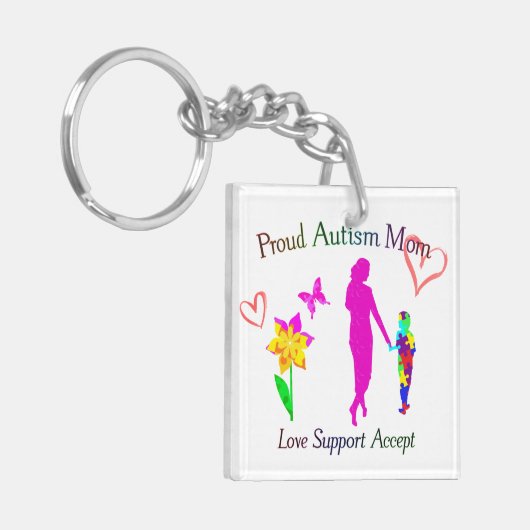 Proud Autism mama Sleutelhanger (Voorkant Links)