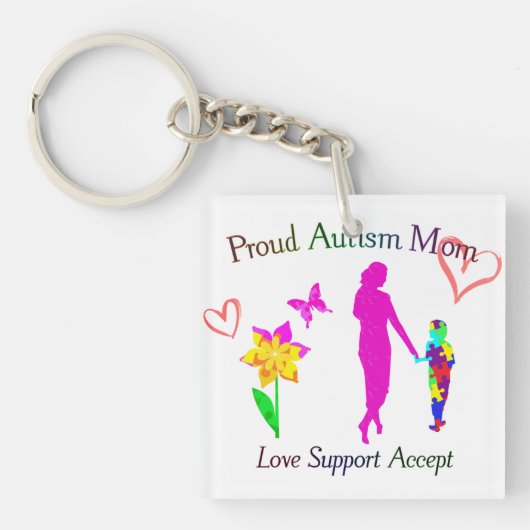Proud Autism mama Sleutelhanger (Voorkant)