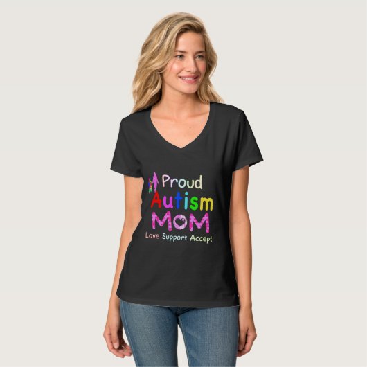 Proud Autism mama T-shirt (Voorkant volledig)