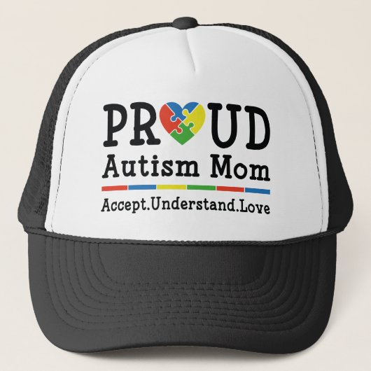 Proud Autism mama Trucker Pet (Voorkant)