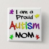 Proud Autism mama Vierkante Button 5,1 Cm (Voorkant)