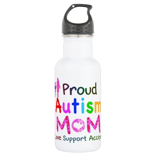 Proud Autism mama Waterfles (Voorkant)