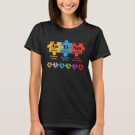Proud Autism Mammaw Autism Awareness Matching Fami T-shirt (Voorkant)
