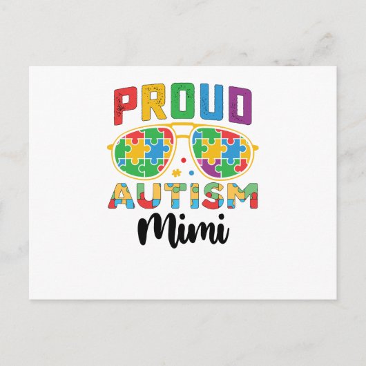 Proud Autism Mimi Mam Awareness Briefkaart (Voorkant)