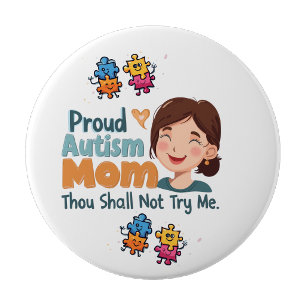 Proud Autism Moeder Badge Speld Knop Badge Ronde Button 4,0 Cm