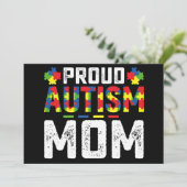 Proud Autism Mom Awareness Autistic Family Kaart (Staand voorkant)