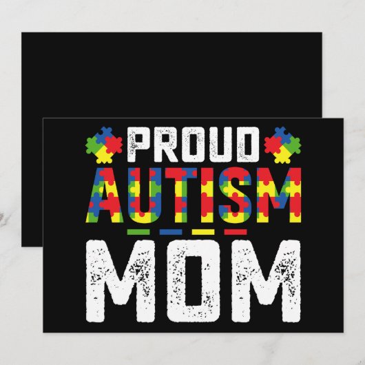 Proud Autism Mom Awareness Autistic Family Kaart (Voorkant / Achterkant)
