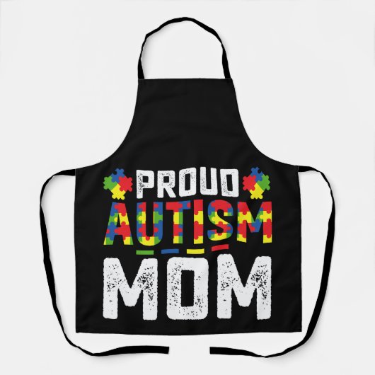 Proud Autism Mom Awareness Autistic Family Schort (Voorkant)