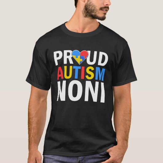 Proud Autism Noni Rainbow Autism Awareness T-shirt (Voorkant)