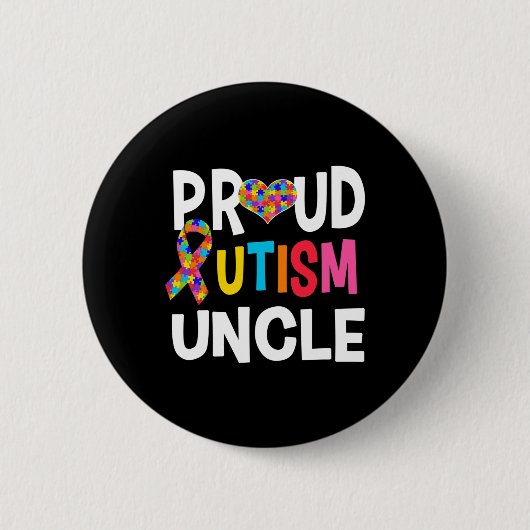 Proud Autism oom Autism Awareness Autistic Gift Ronde Button 5,7 Cm (Voorkant)