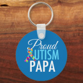 Proud Autism Papa Sleutelhanger (Voorkant)