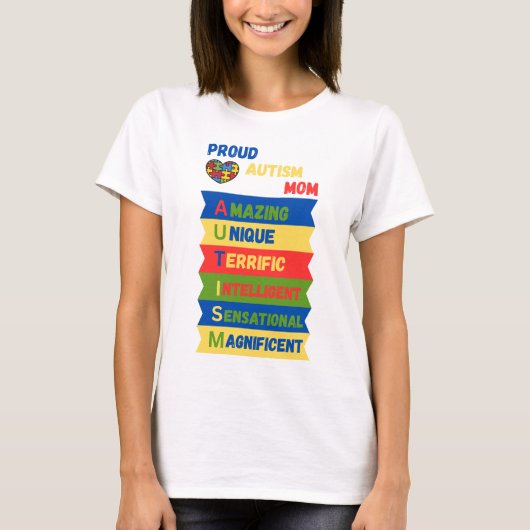 Proud autisme mama t-shirt (Voorkant)